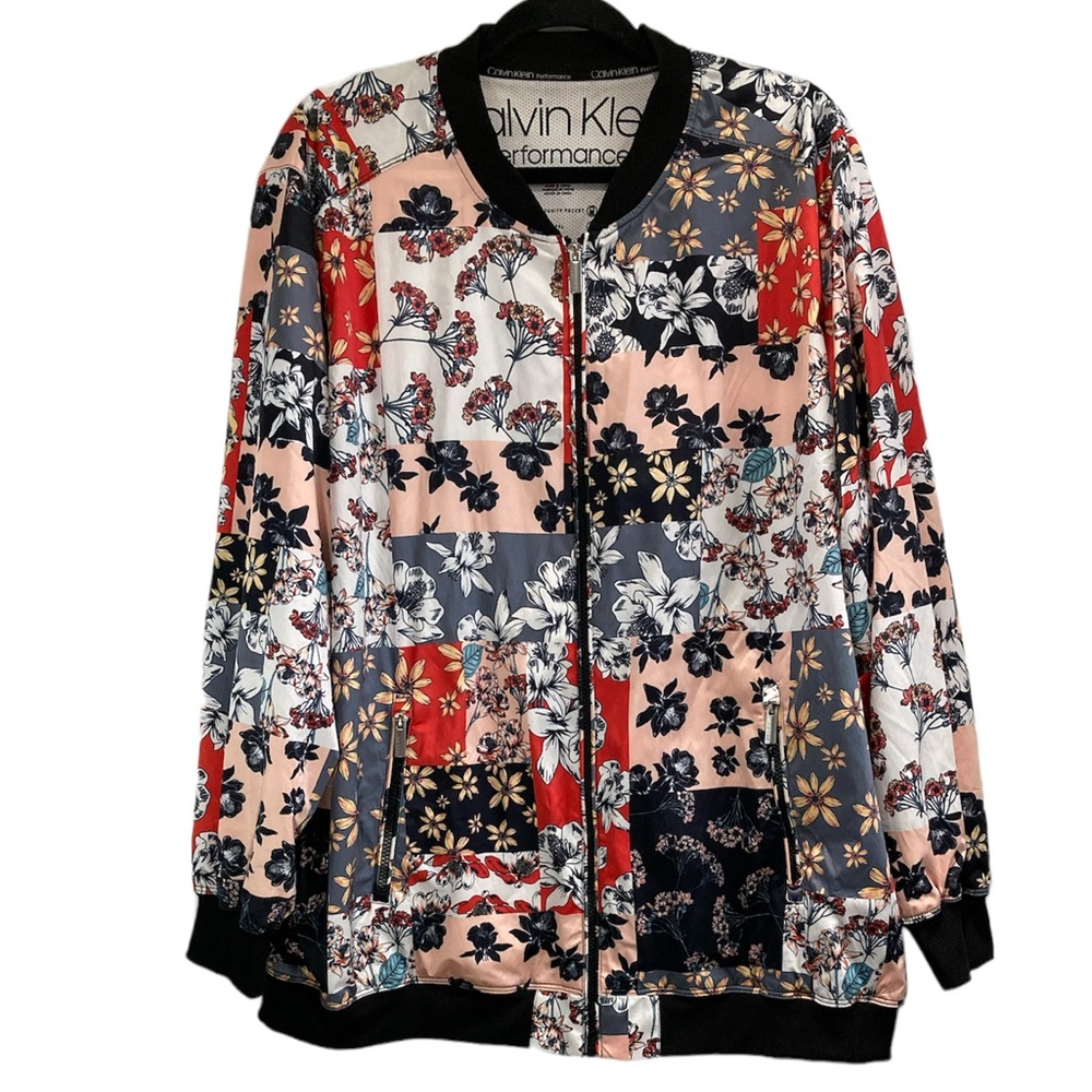 Calvin Klein Performance Track Jacket Floral 2X Women’s